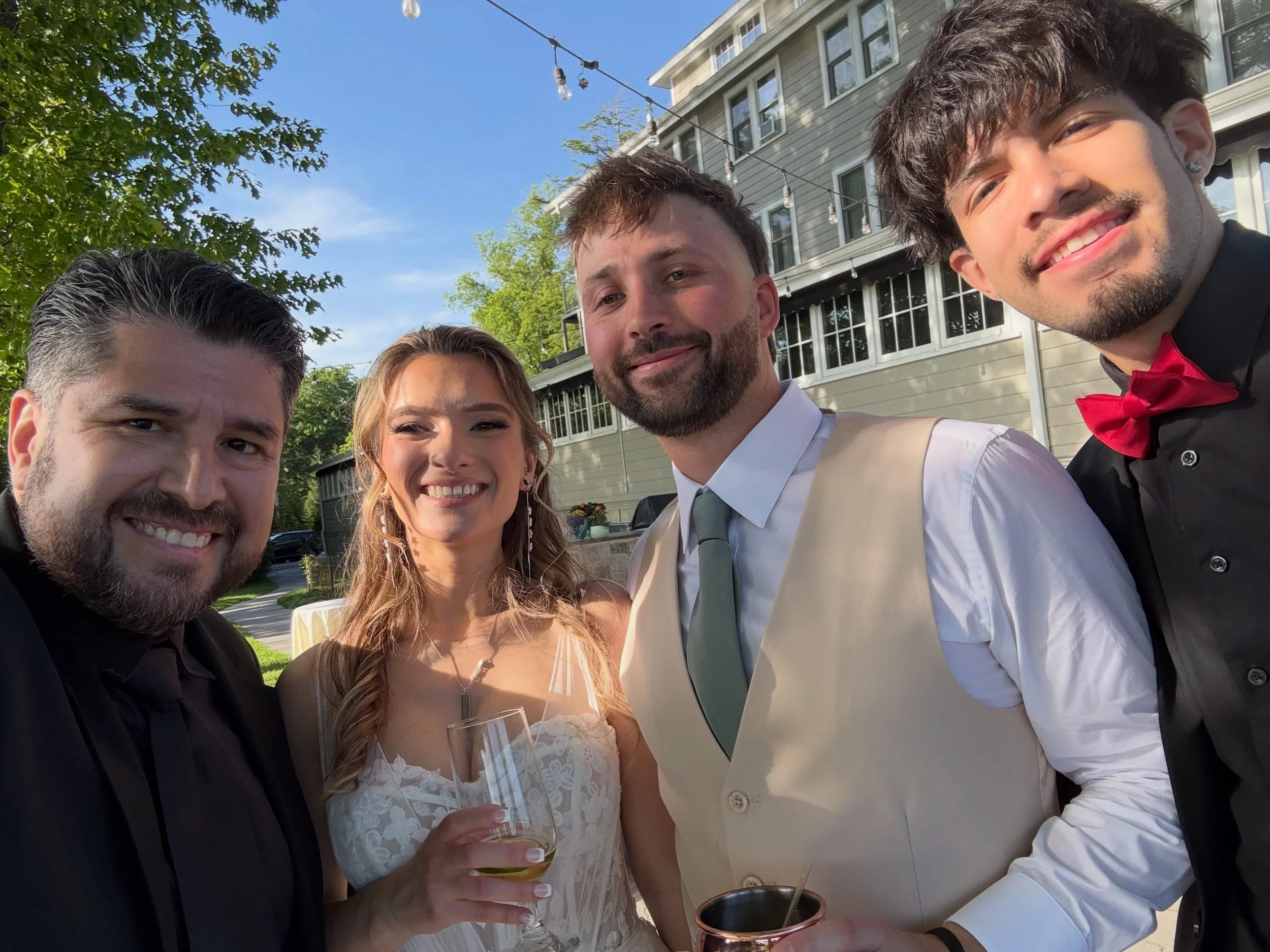 A quick selfie with our newlyweds, Amy &amp; Jack, and DJs Steve and Nick! 📸

Thank you for choosing us for your DJ &amp; Photo Booth services and for trusting us to help celebrate your special day. It was an honor to be part of your wedding, and we