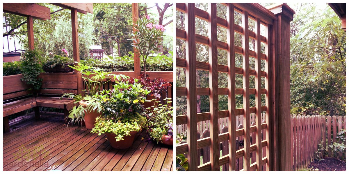Left: Wood Trellis Pergola Right: Wood Trellis Panel