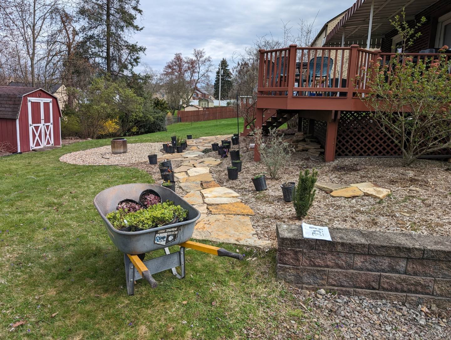 Perfect day for planting! Took a little break for the Eclipse and then back to work🌻
I'll be back here later in Summer to see the blooms. 💚 Pollinators will love this garden!
.
.
.
#pittsburgh #landscapedesign #landscaping #pittsburghlandscape #pit