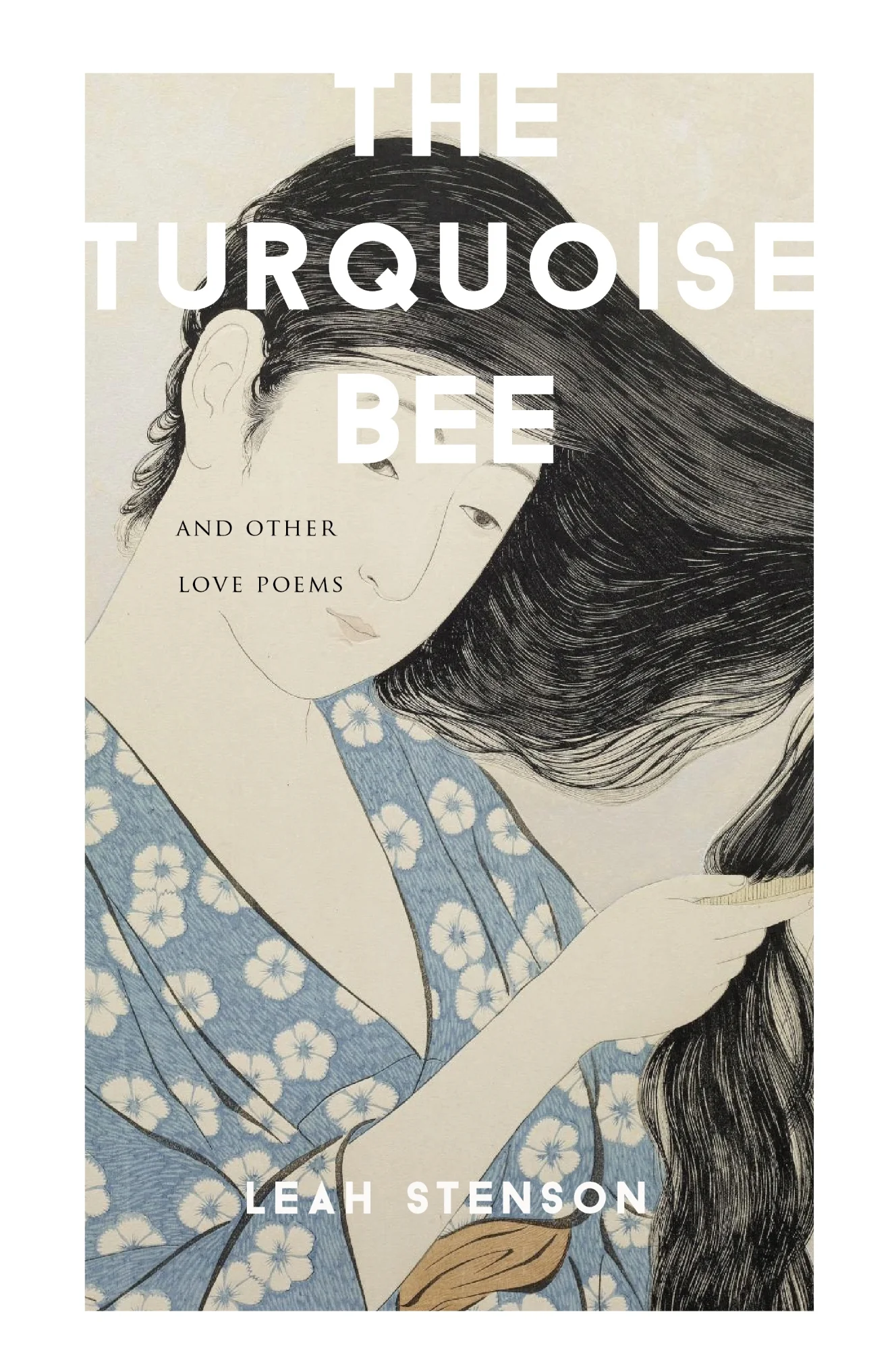 Another gorgeous Hashiguchi print. This was hands-down my favorite of all the cover layouts. The strong sans serif font intersecting the edges is arresting; the earthy, serene colors, and intimate visage constitute a clear and appealing invitation to open this book. Contemporary, clean, romantic, placid and robust, all at the same time!