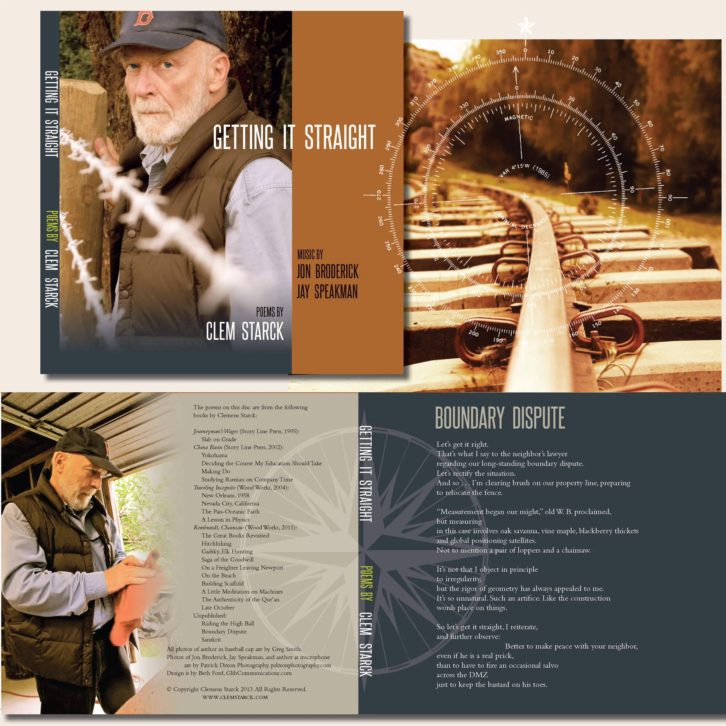 CD case/wallet for audio recording of northwest poet Clem Starck.