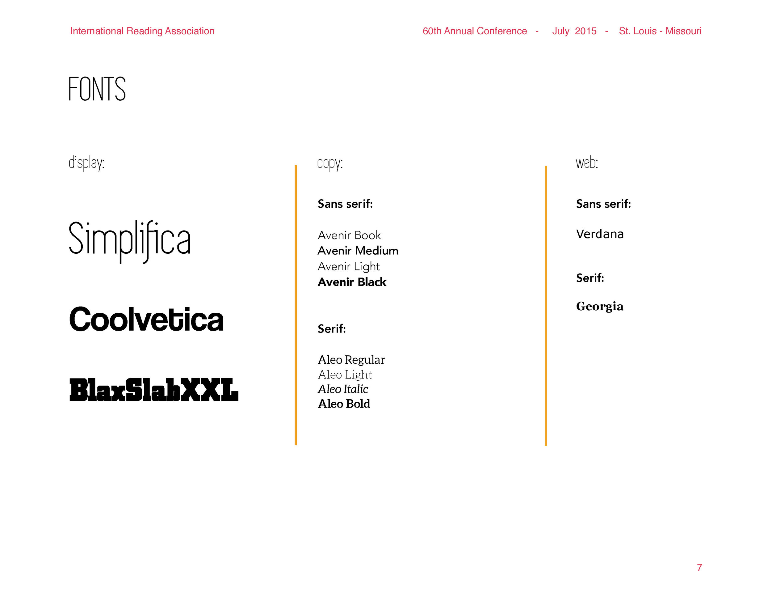 The basic font mix. I had specified a retro font for the tag line that had a 1950's reference, supporting the 60th anniversary piece. In the end, they dropped the tag line after all. 