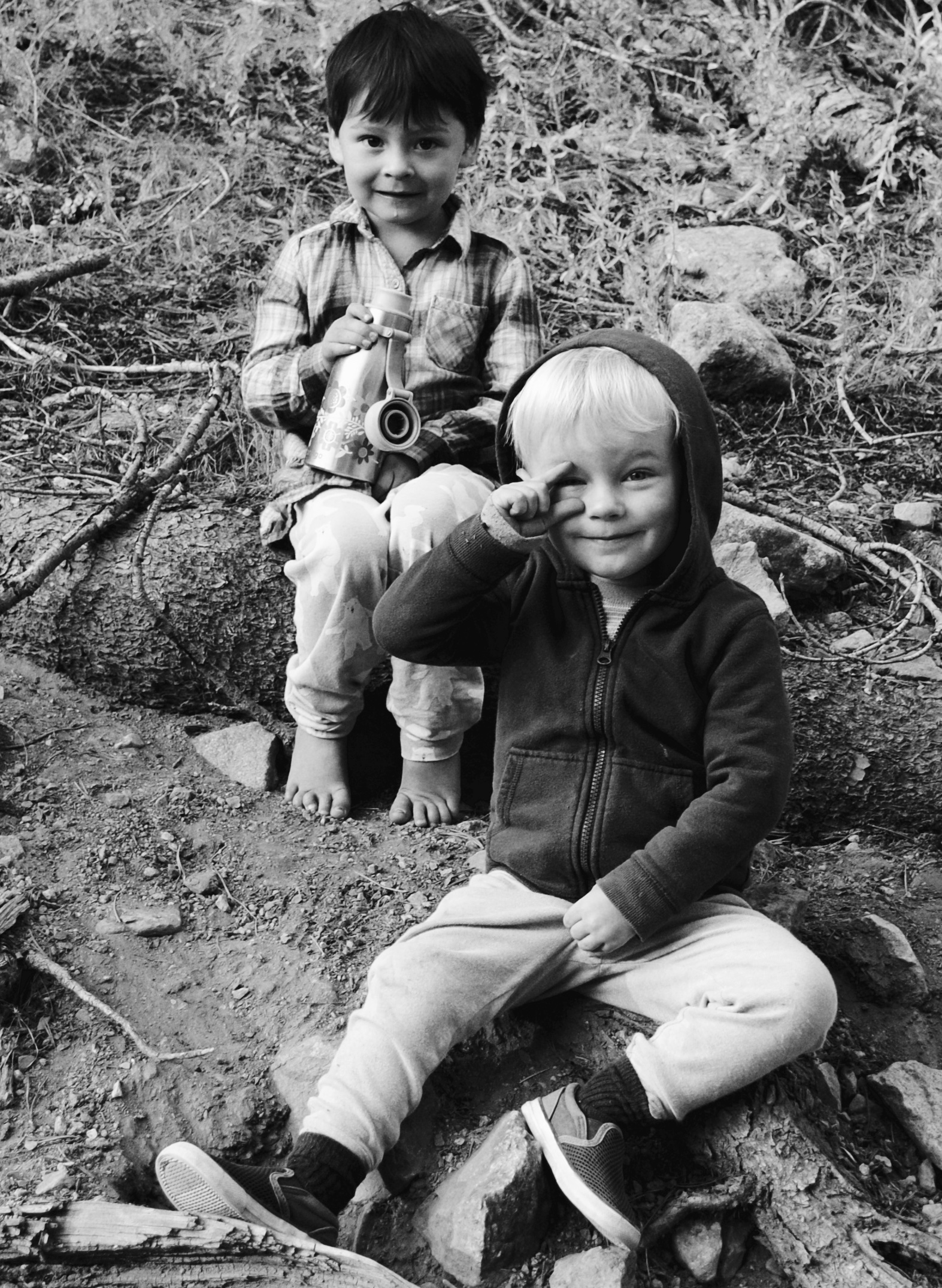 Little campers Lola and Bowman.