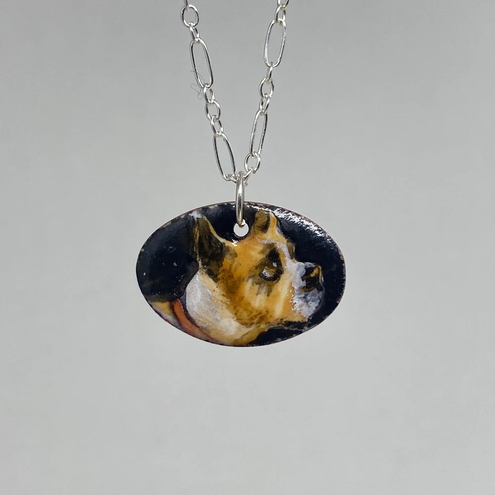 Pet portrait necklace hot sale