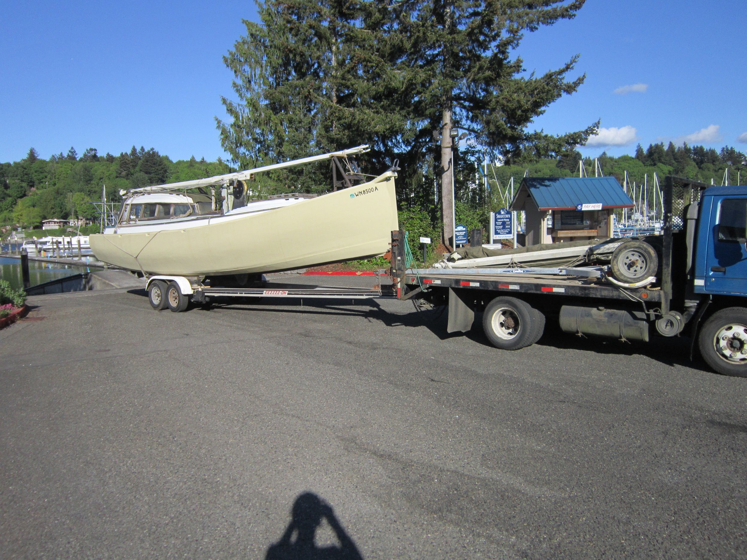Bella Darya at the launch ramp, August, 2015