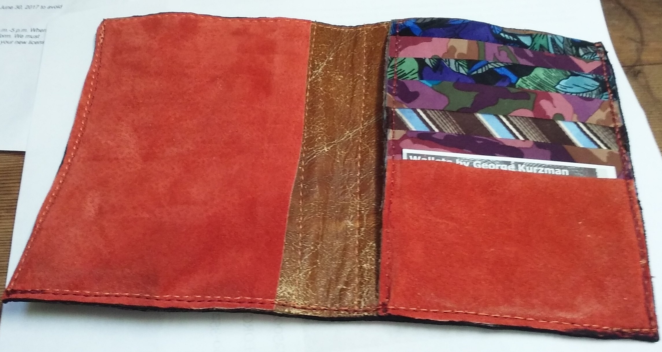 phone pocket on the left, cards on the right