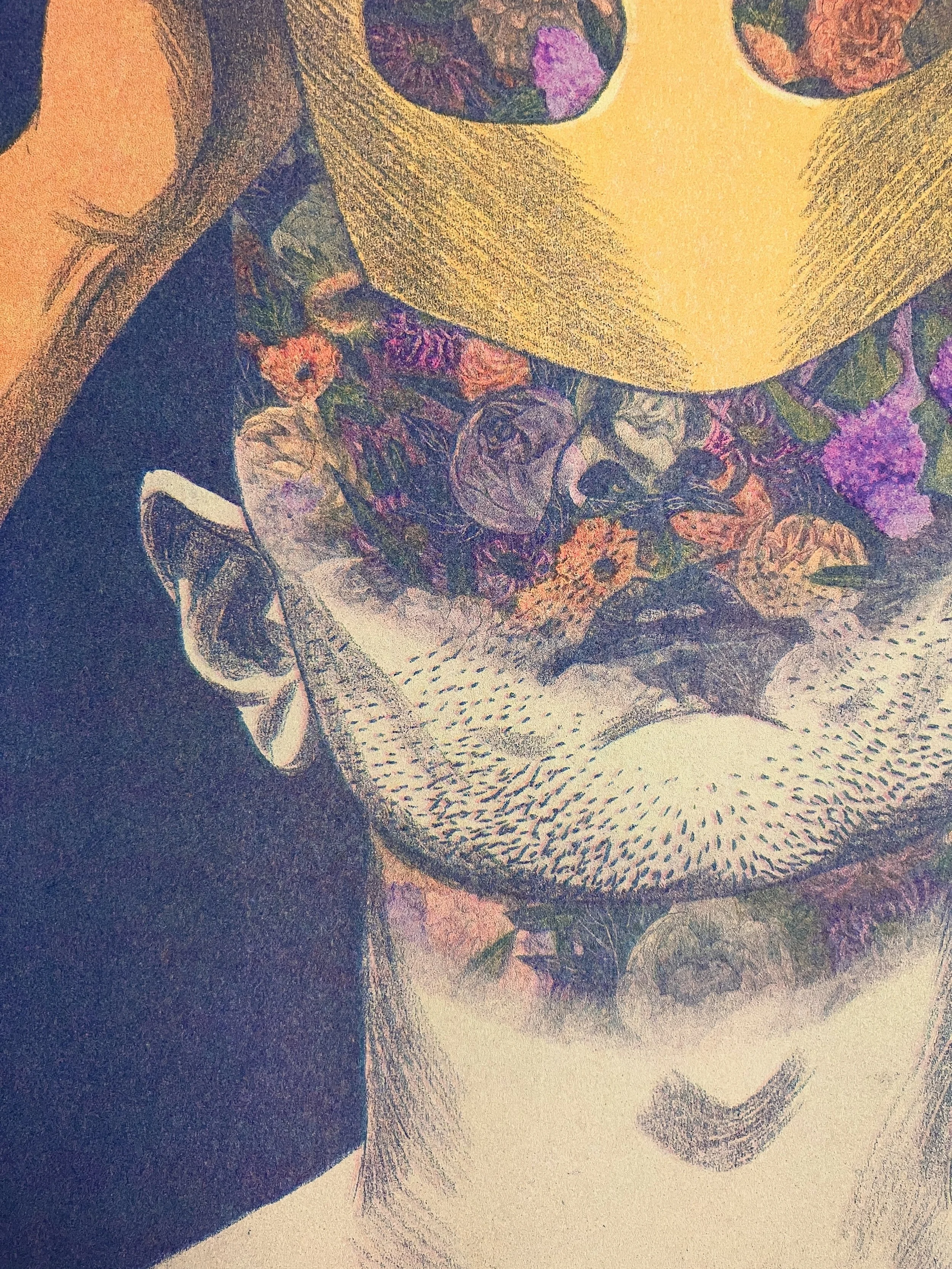 Unmasked blue riso print detail 1 Emeric Kennard.JPG