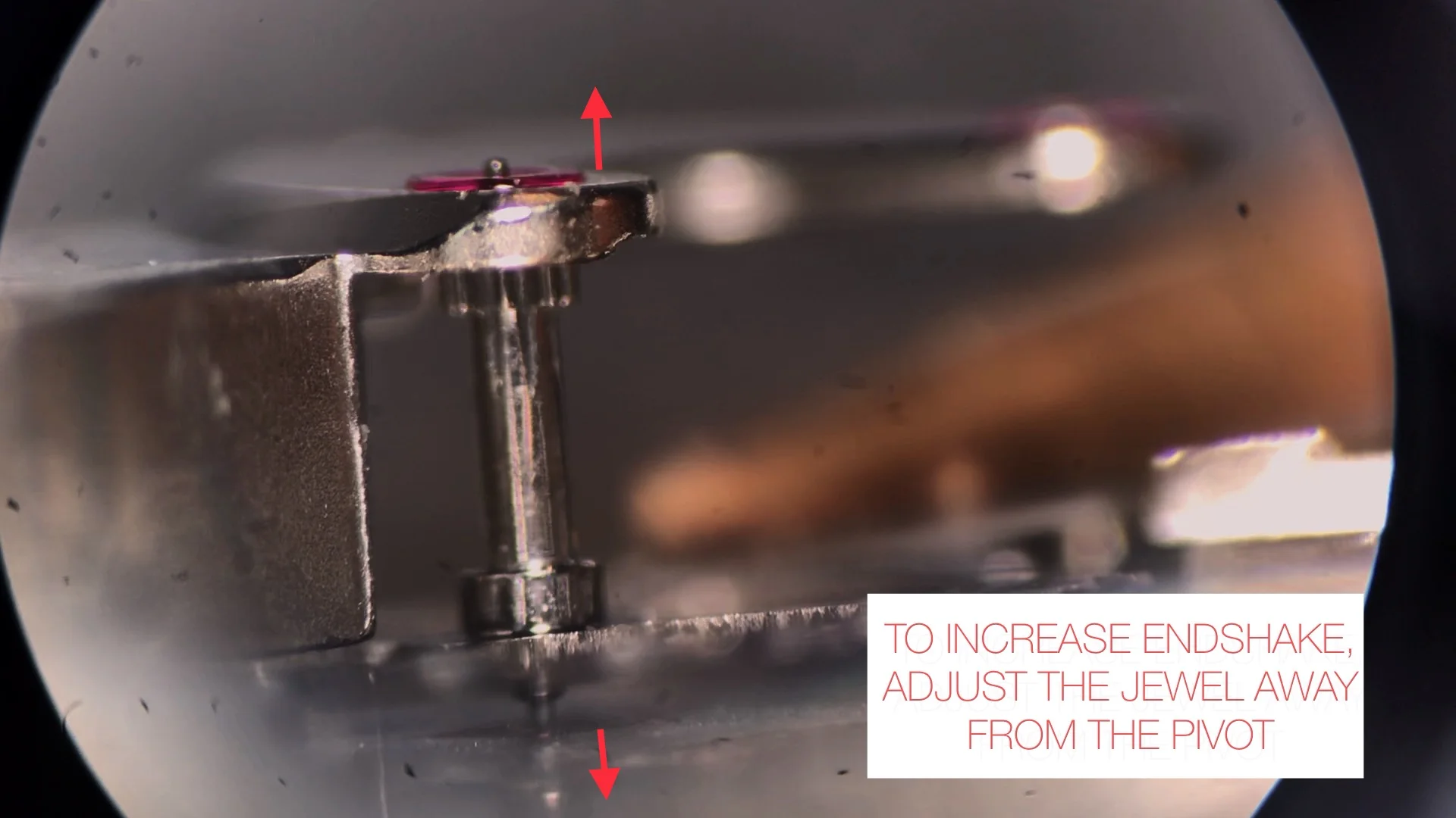 Lateral view of an Escape Wheel- showcasing how to increase endshake