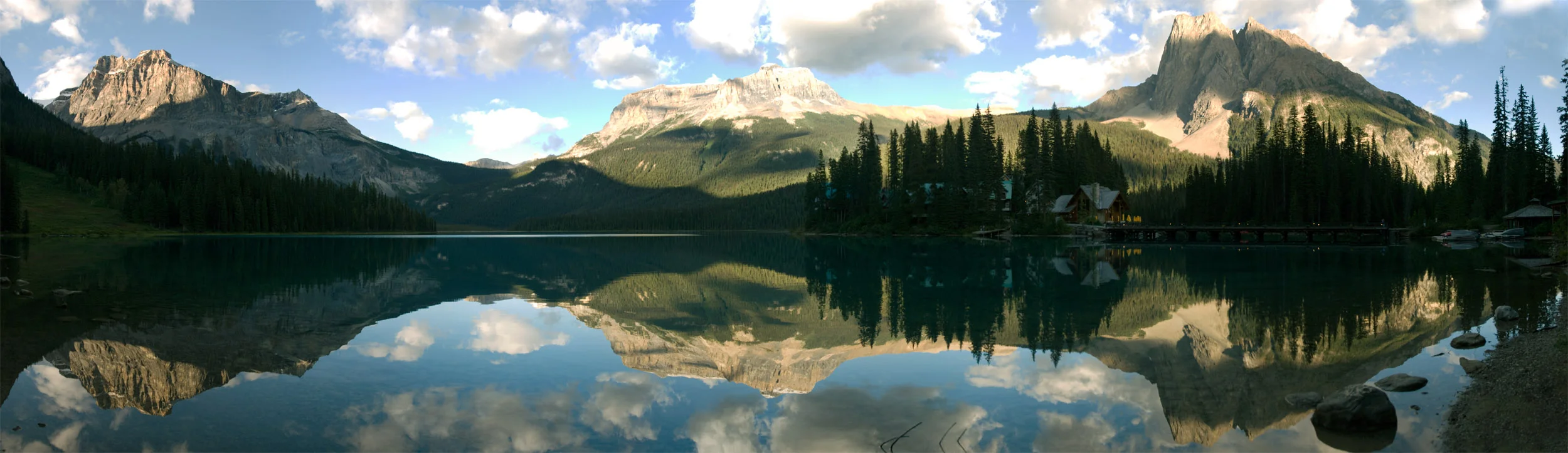 Emerald Lake, BC (inside Yoho National Park) is one of the most magical places in all of Canada. As part of Canada 150, here is the fifth (and final) photo (sixth in the series) of Emerald Lake. N.B.: This large panorama that is available in additional sizes for purchase.
