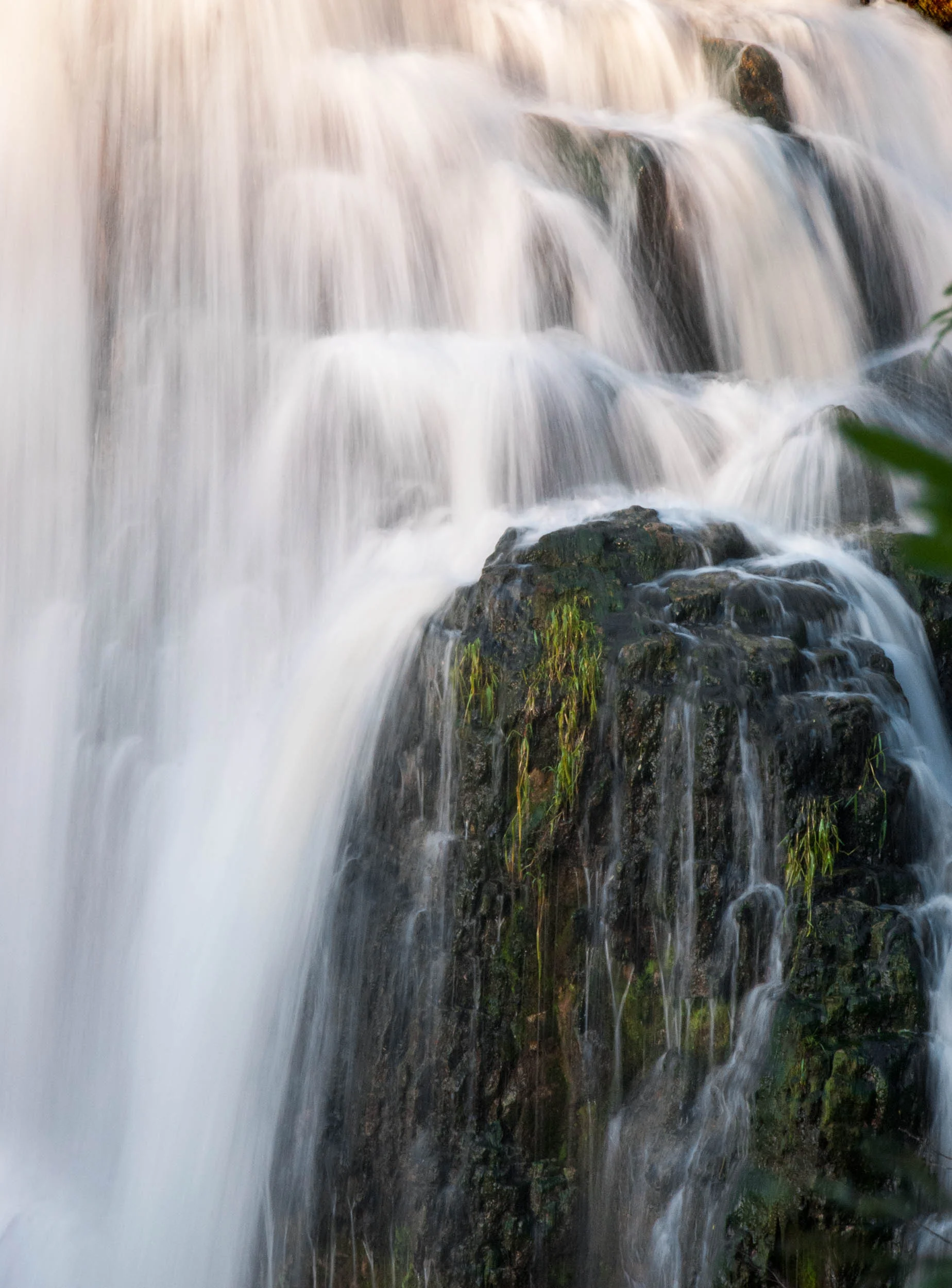 The Sydenham River flowing down the Niagara Escarpment at Inglis Falls, Ontario.