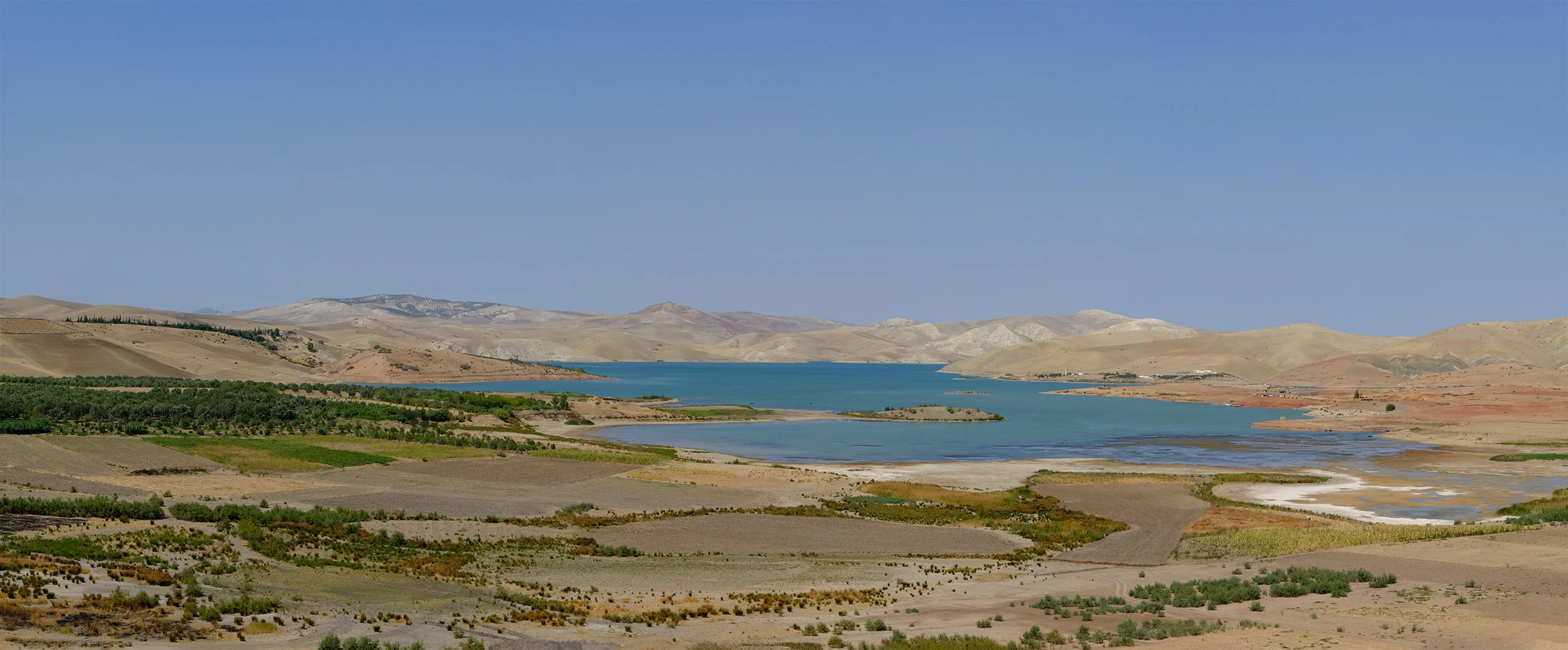 On the outskirts of Fez and Meknes, Barrage Sidi Chahed lake