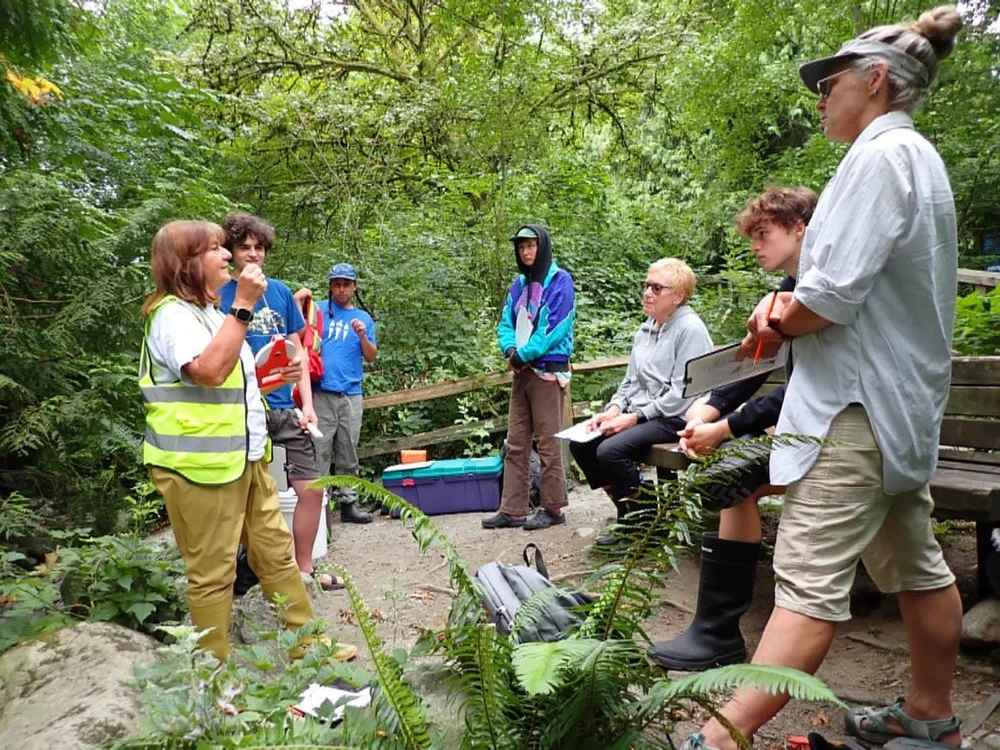 Training with Zoann from Pacific Streamkeepers Federation