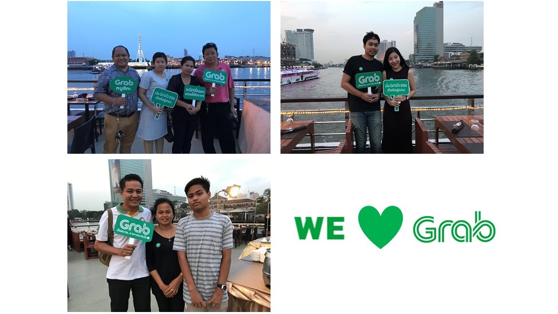 ปิดท้ายบรรยากาศพี่ๆสมาชิก GrabCar เพลินเพลิดกับการชมวิวบนดาดฟ้าเรือ