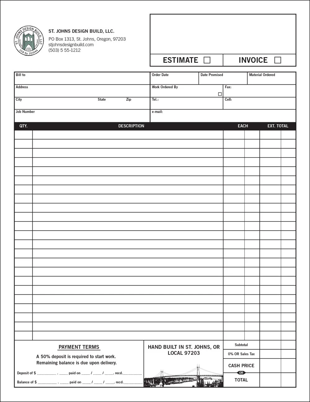 Estimate & Invoice From