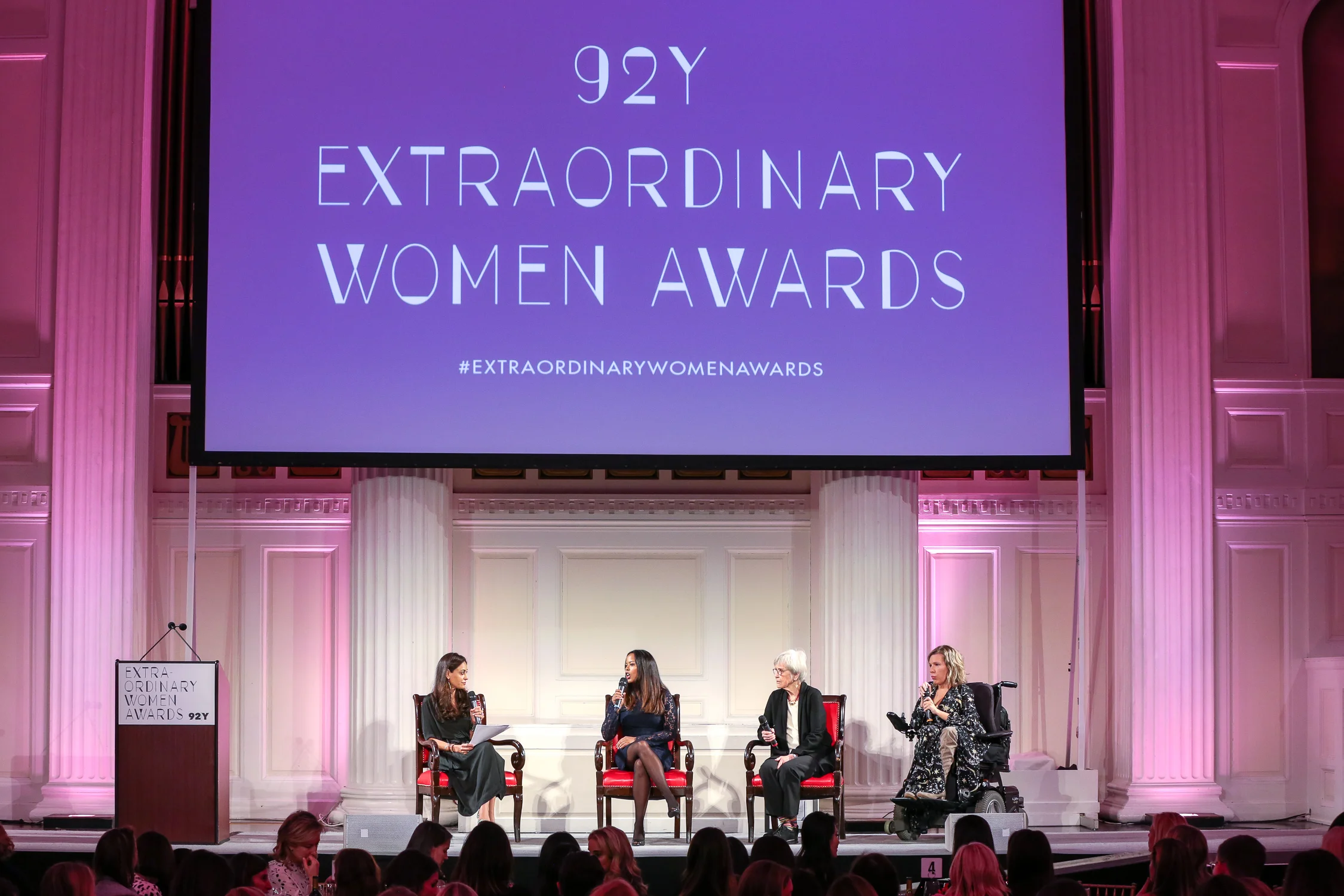 On stage at 92Y 's 2017 Extraordinary Women Awards on Park Avenue
