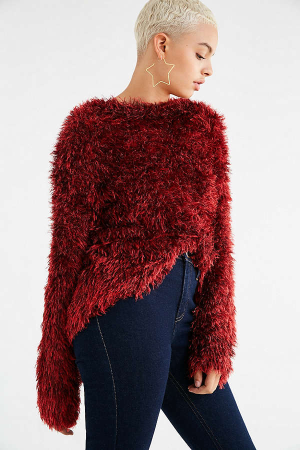 UO Tara Fuzzy Pullover Sweater