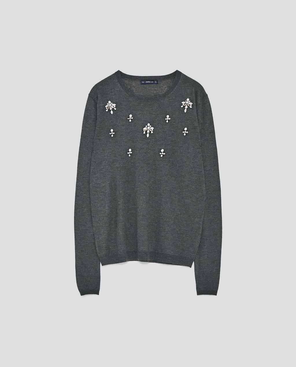SWEATER WITH BEJEWELLED APPLIQUÉS