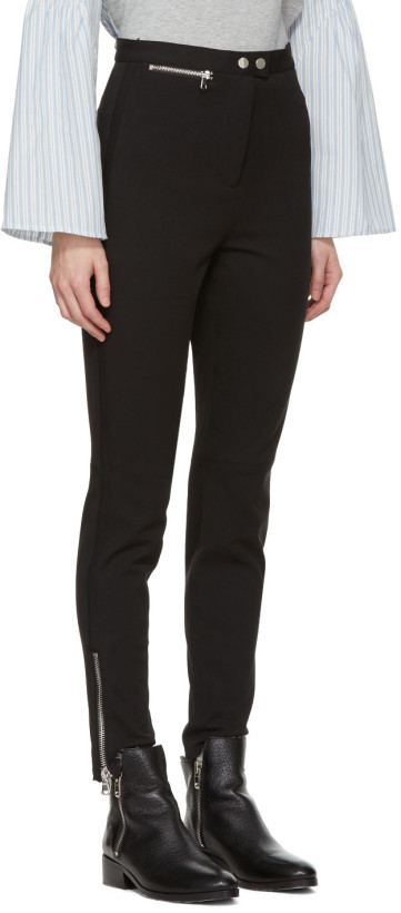 3.1 Phillip Lim  Black Ankle Zip Leggings