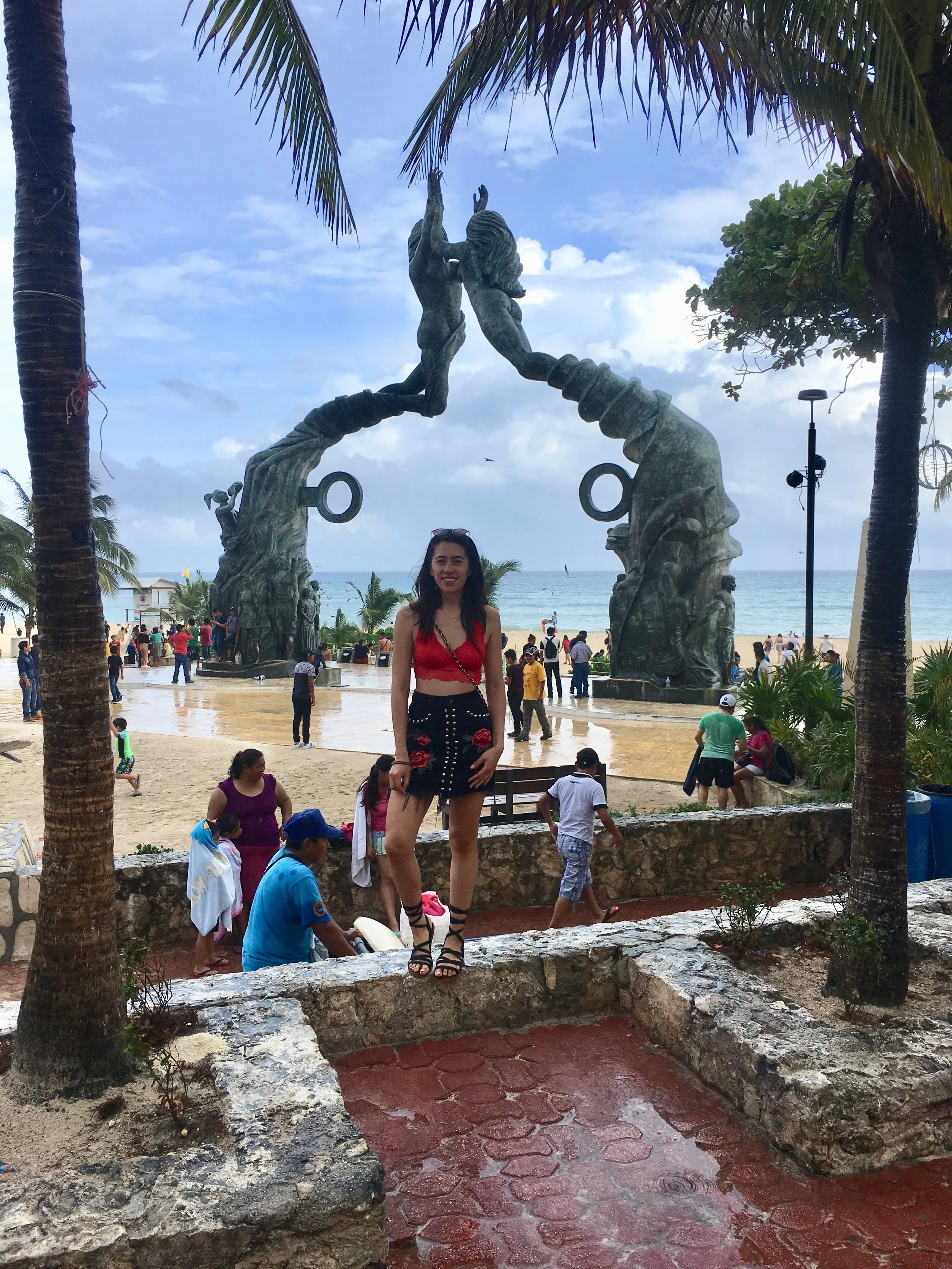 At the playa del Carmen Pier on our way to Cozumel.