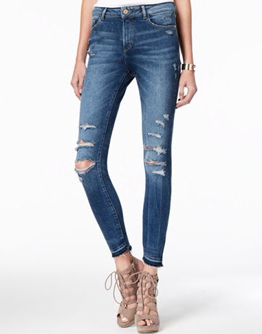 DL 1961 High-Rise Ripped Skinny Jeans