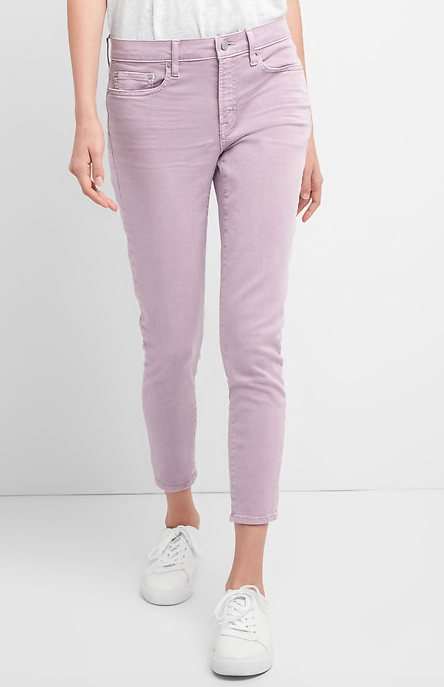 Mid Rise True Skinny Ankle Jeans in Color