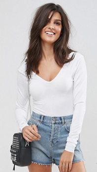 ASOS Long Sleeved Body with V Front and Back