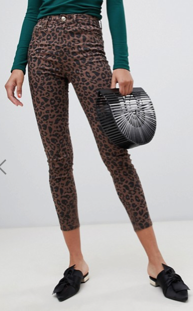 stradivarius skinny jegging leopard