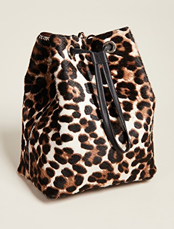 Maison Boinet Large Leopard Bucket Bag  