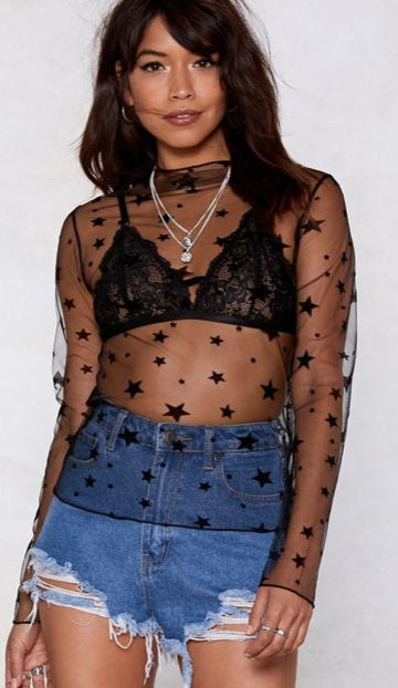 Starring You Mesh Top Promotions