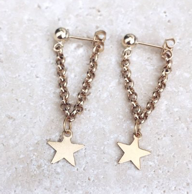 Dainty star earrings