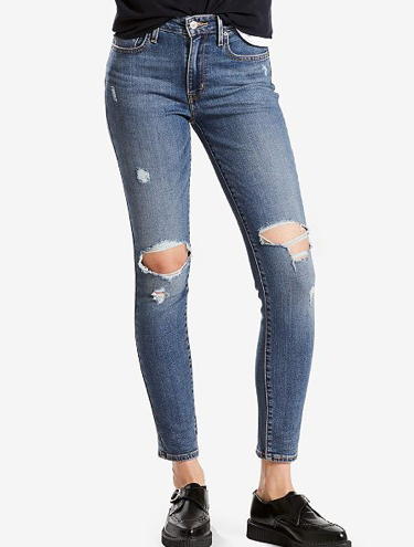Levi's 721 High-Rise Ripped Skinny Jeans