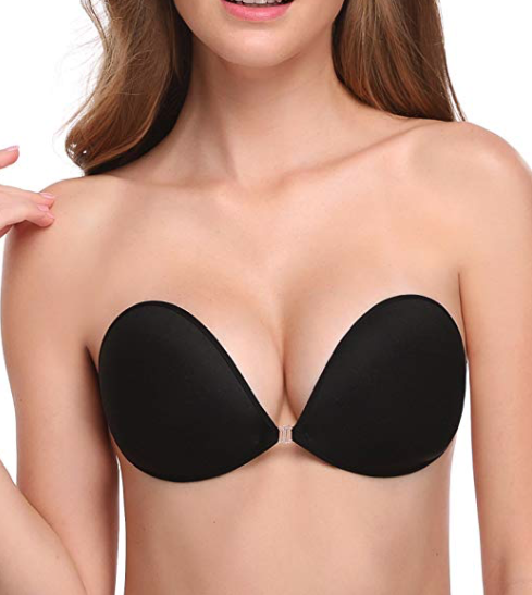 Wingslove Adhesive Push-up Bra Strapless Self Silicone Reusable Backless Invisible Sticky Bra