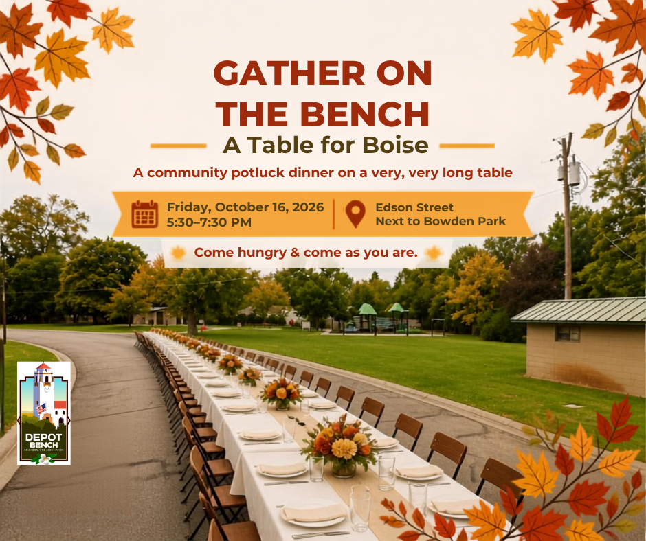 GATHER ON THE BENCH: a table for Boise