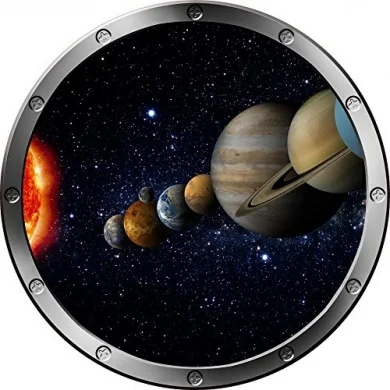 Porthole Art Decor - Planets