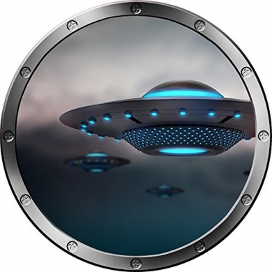 Porthole Art Decor - UFO