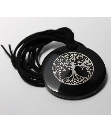 Silver and Shungite Pendant 