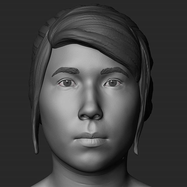 Tweaked the eyes a bit more. And added some placeholders for the hair and eyebrows. Almost done with modeling phase of the head. #head #eyes #face #hair #digitalart #zbrush #render #cg #cgi #art #modeling #3d