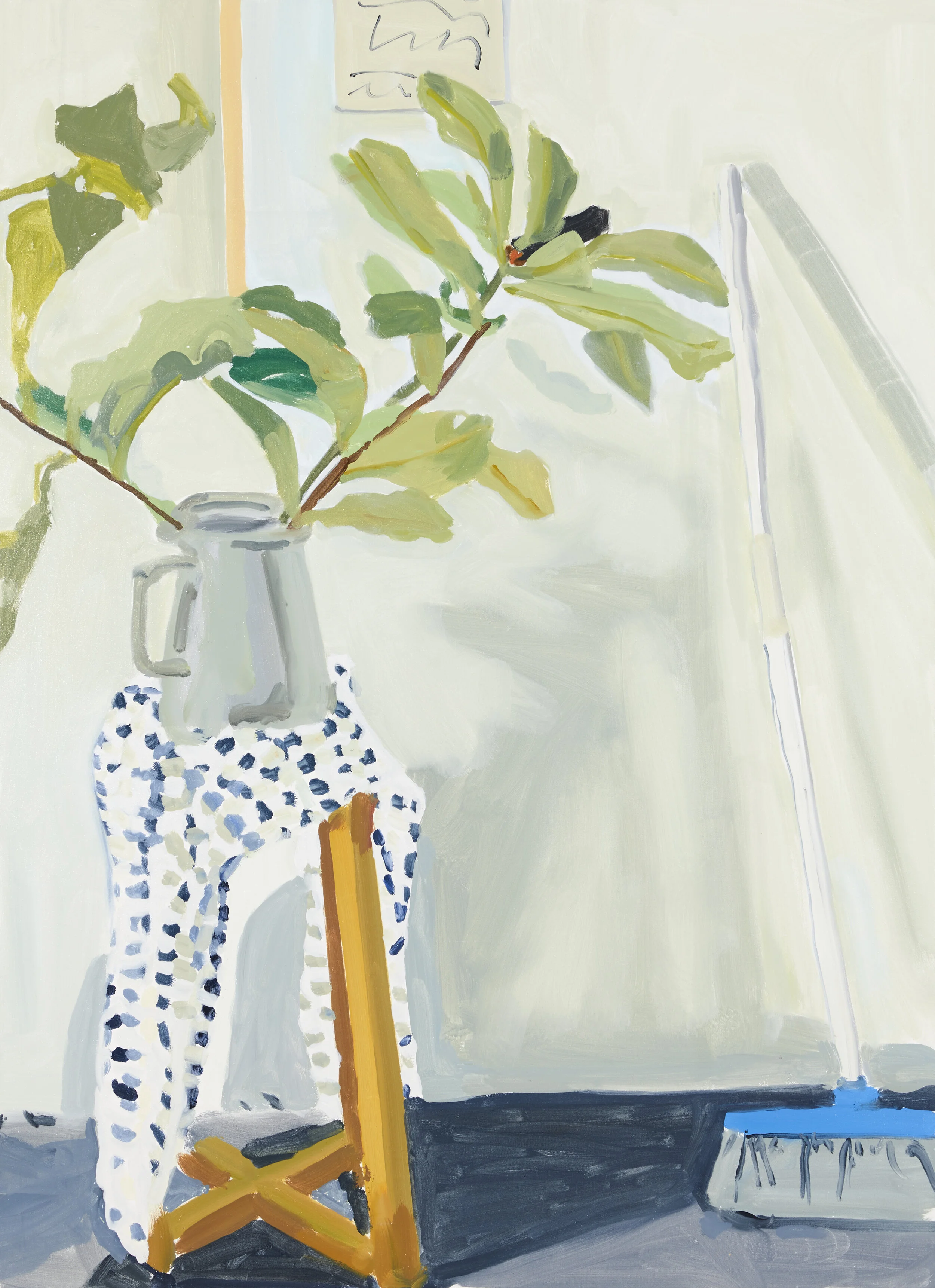   Robur and broom , 2020, oil on canvas, 168 x 122 cm 