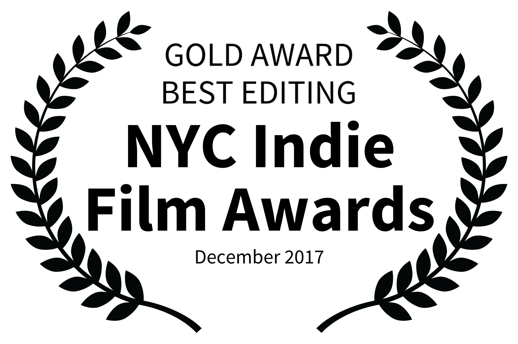 GOLD AWARD BEST EDITING - NYC Indie Film Awards - December 2017.png