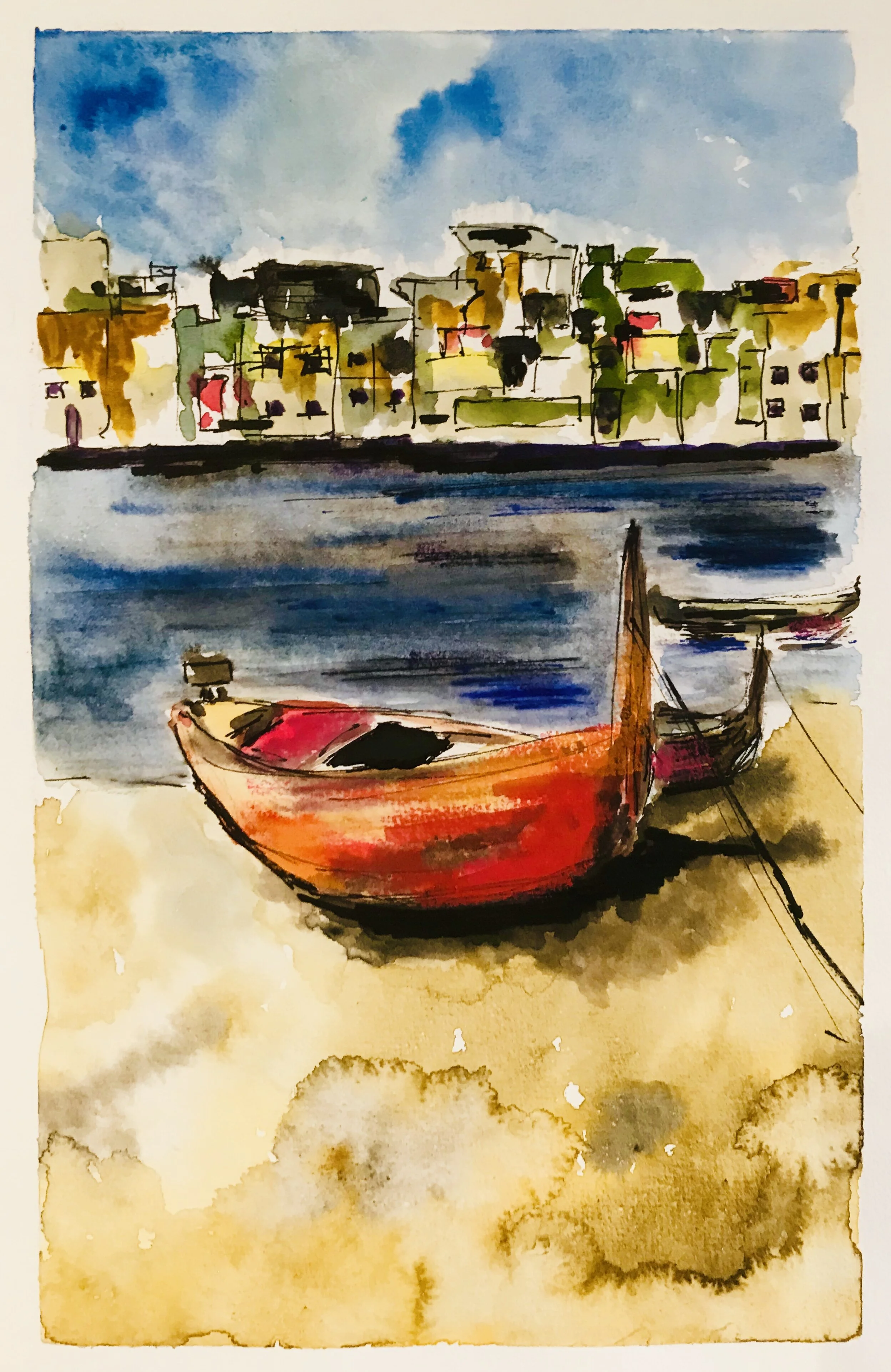 Riverside Watercolour