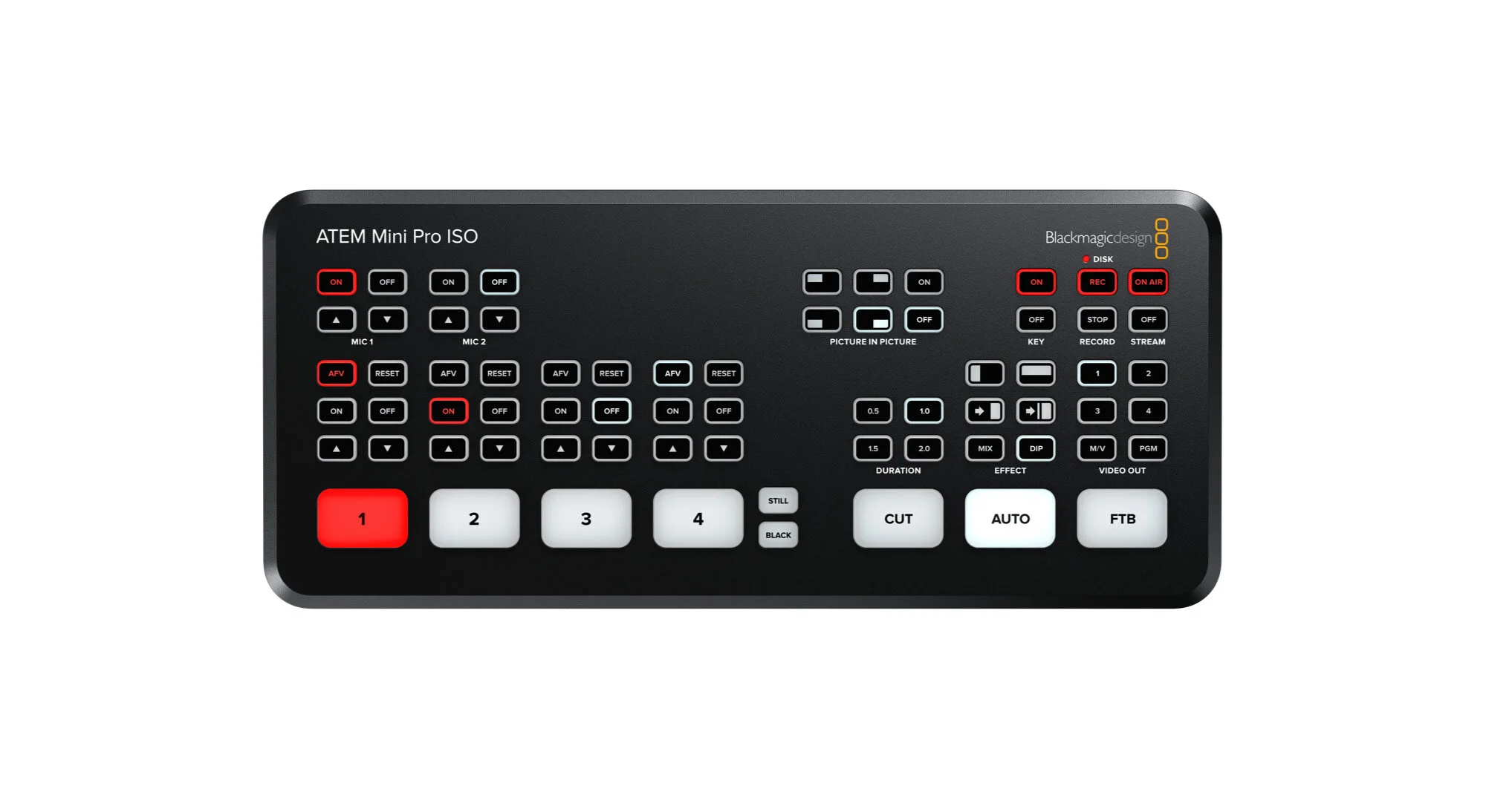 Blackmagic Design ATEM Mini Pro ISO Hire - £45/Day or £135/Week
