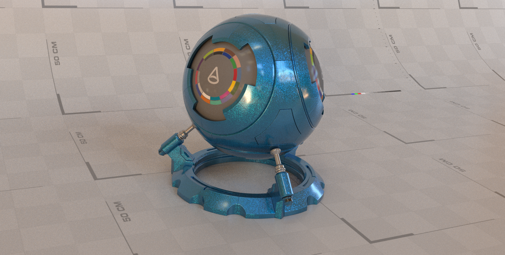 Blue Metallic Car Paint