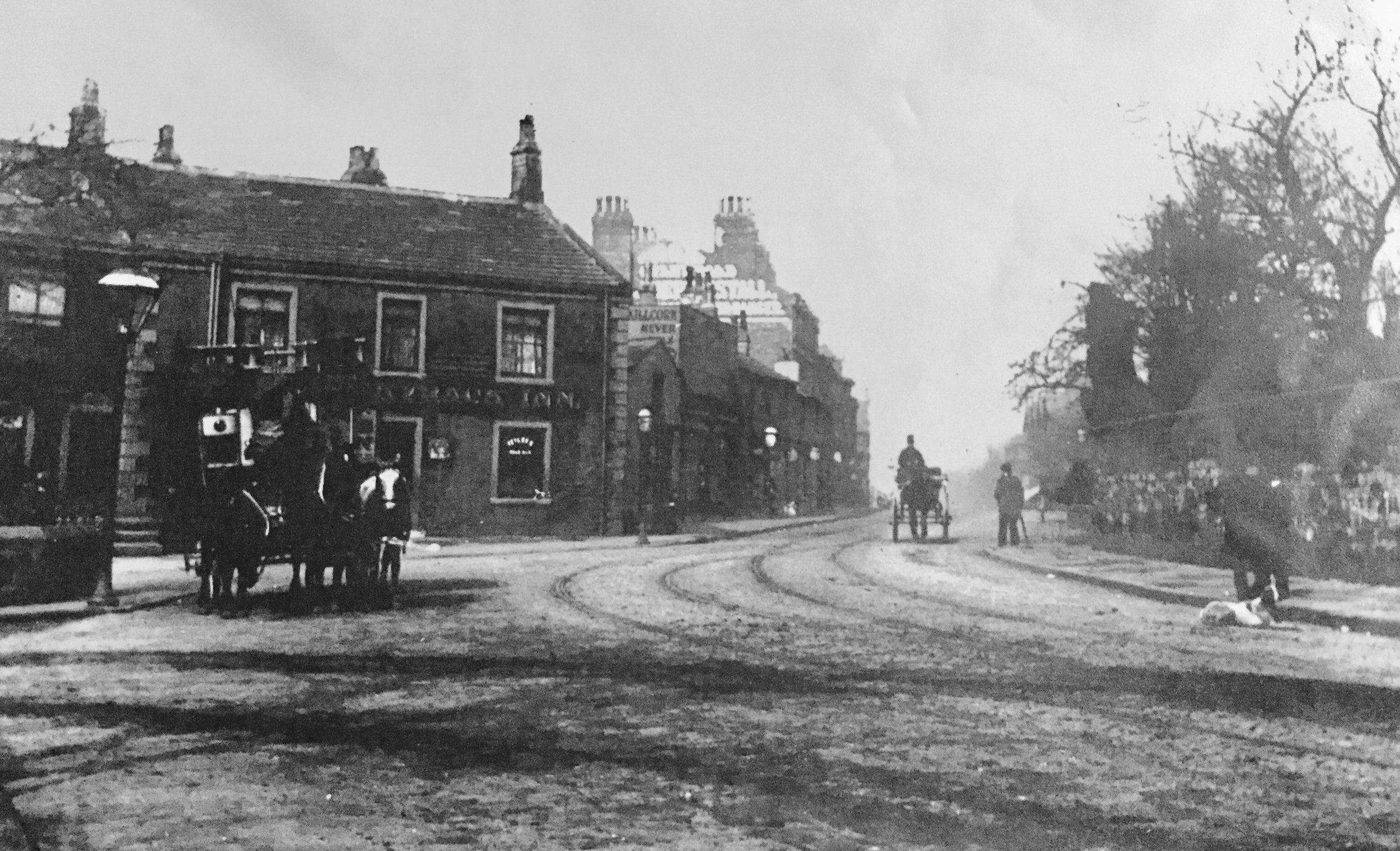 Otley Road and Skyrack Inn, circa 1890