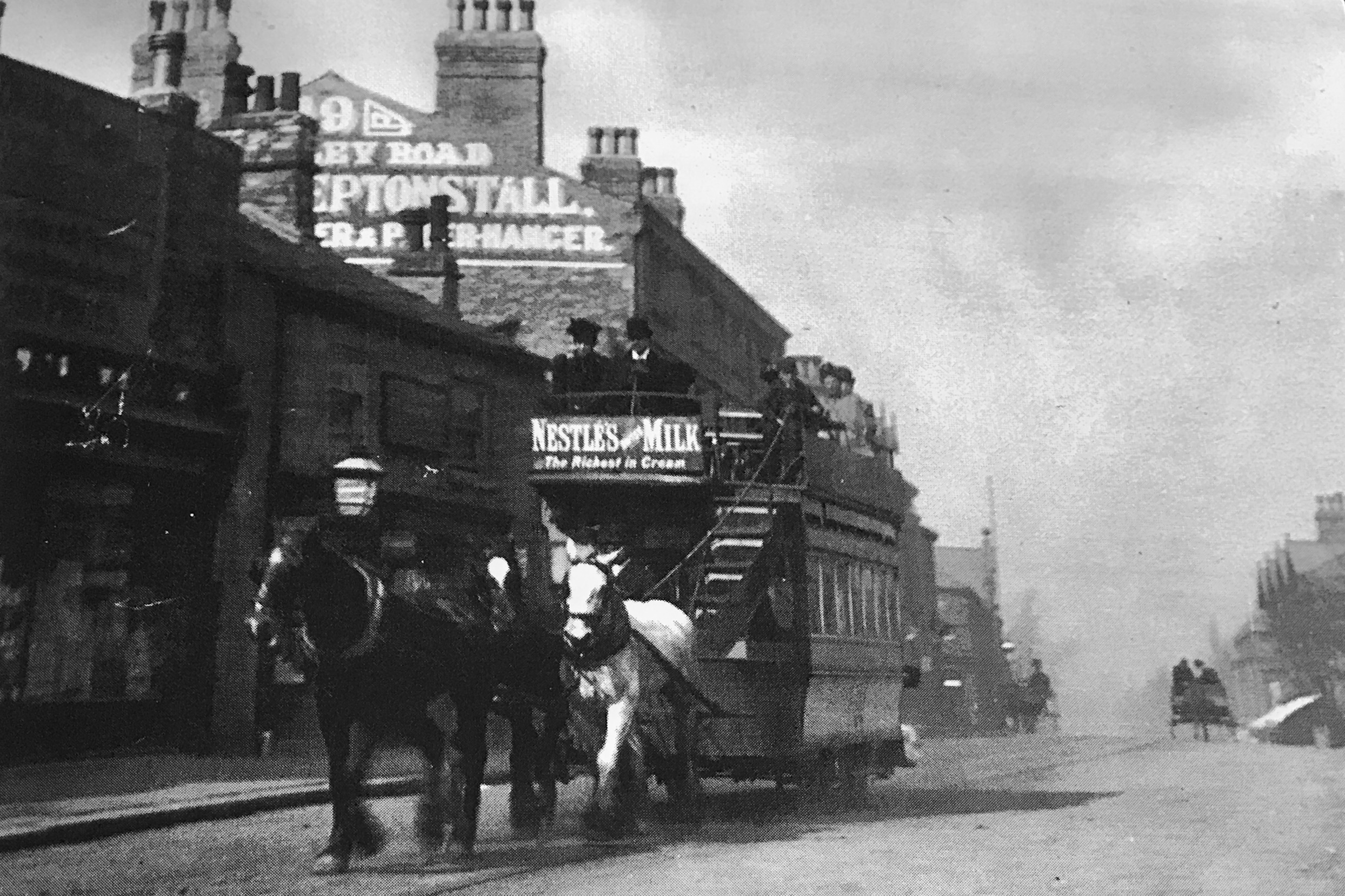 Horse Tram, Otley Road, circa 1890