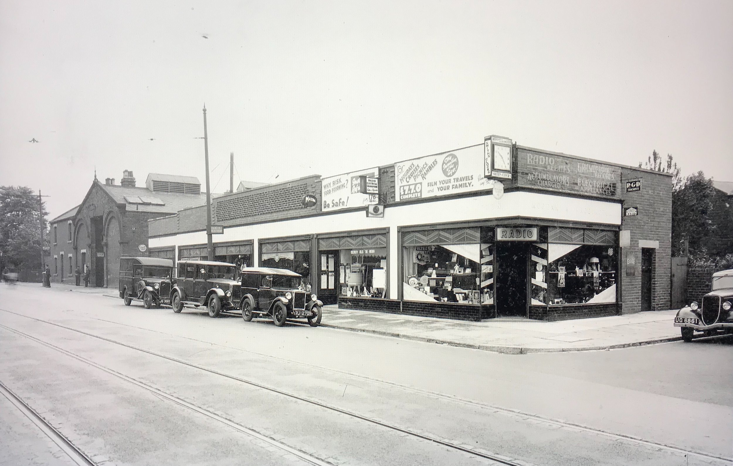 Old Headingley Depot and St Chad's Parade, Otley Road, 1934