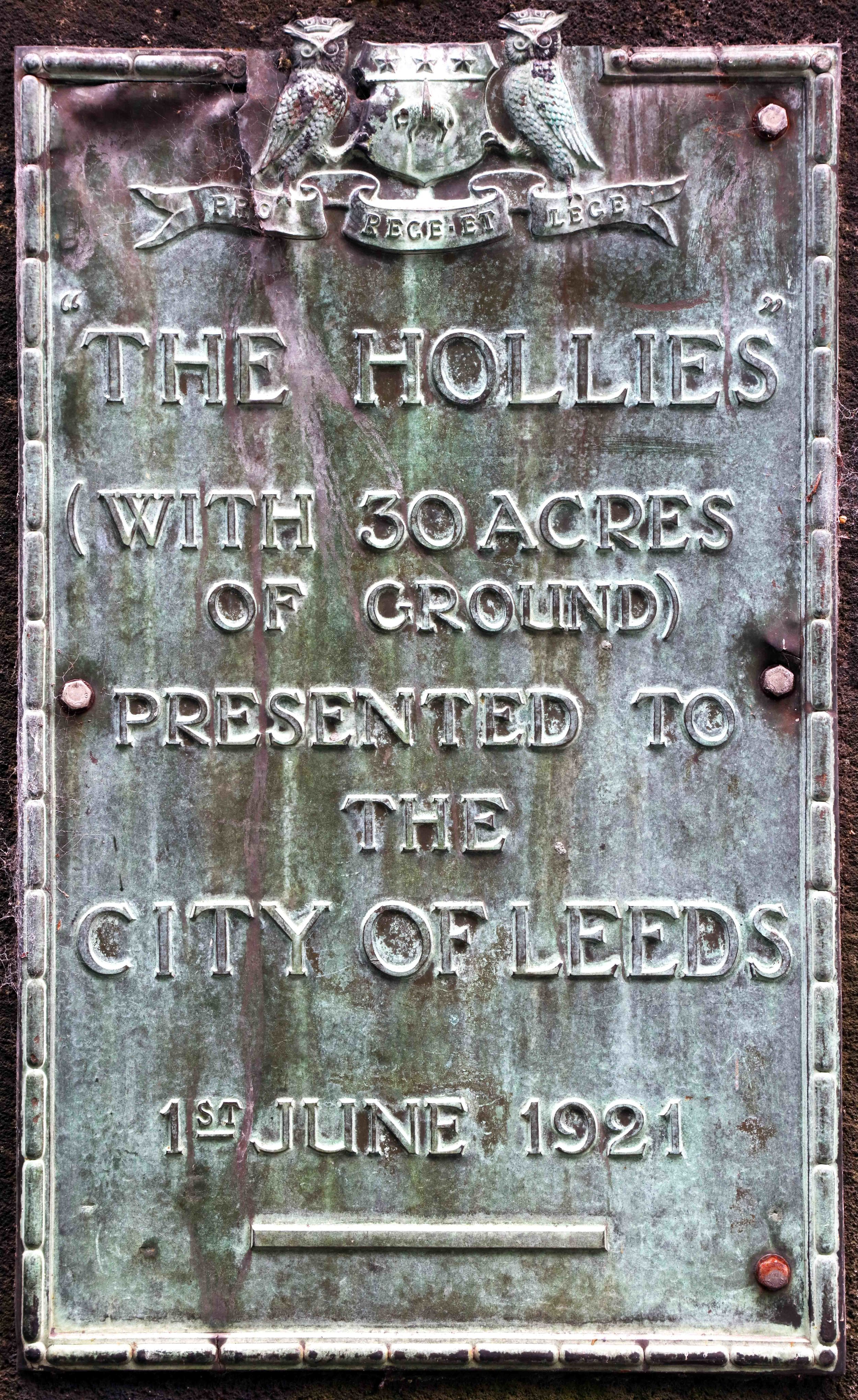 Plaque, The Hollies © JHJ