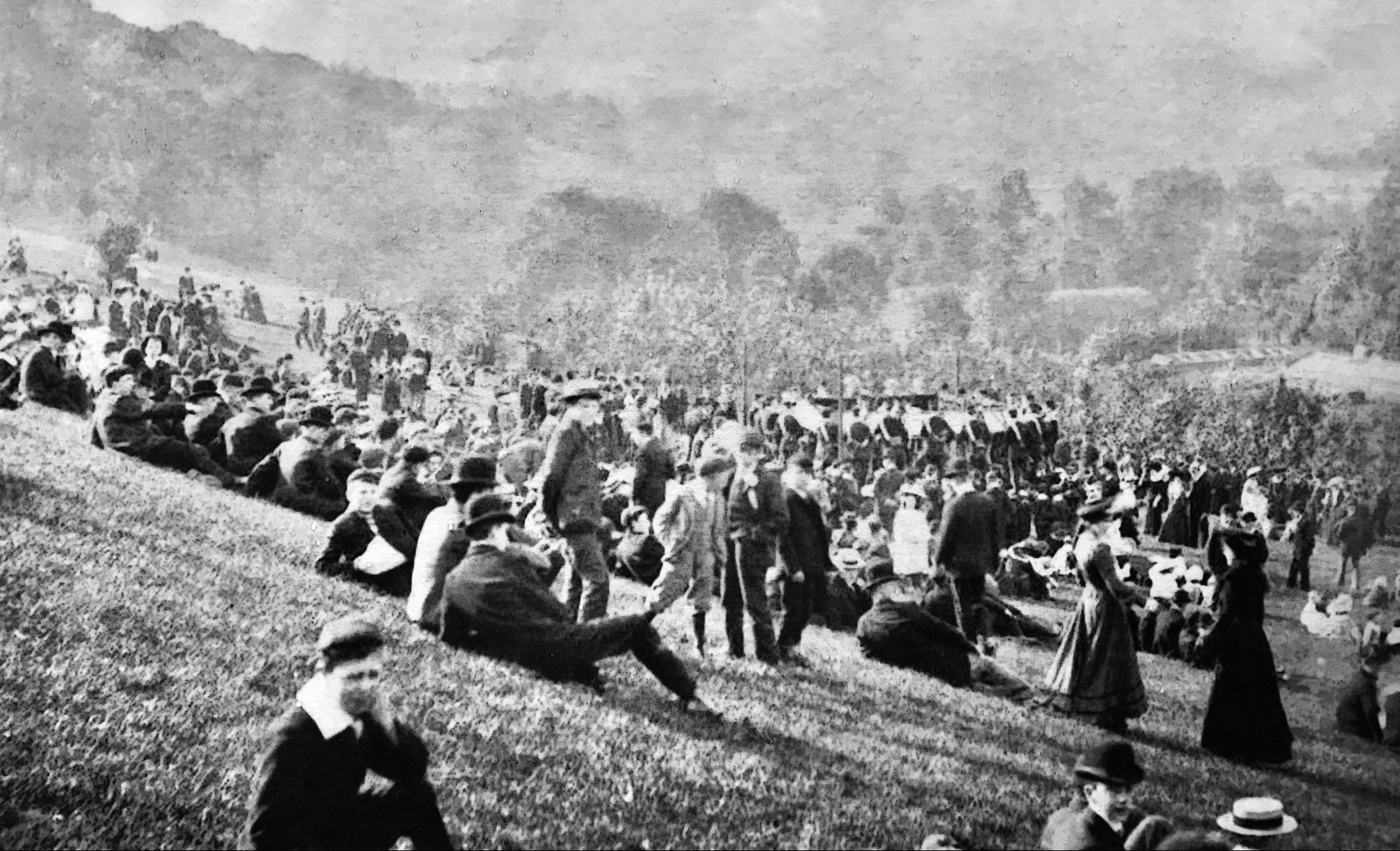 Woodhouse Ridge, with Bandstand and Visitors, early 1900s