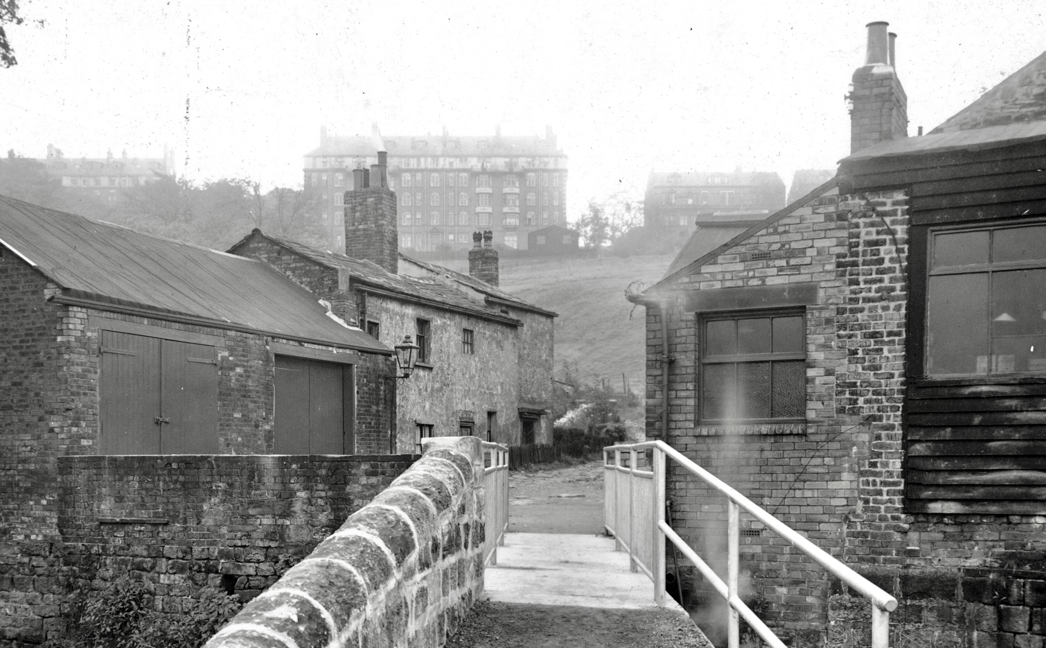 Woodland Dye Works [demolished], below Grange Court, 1950