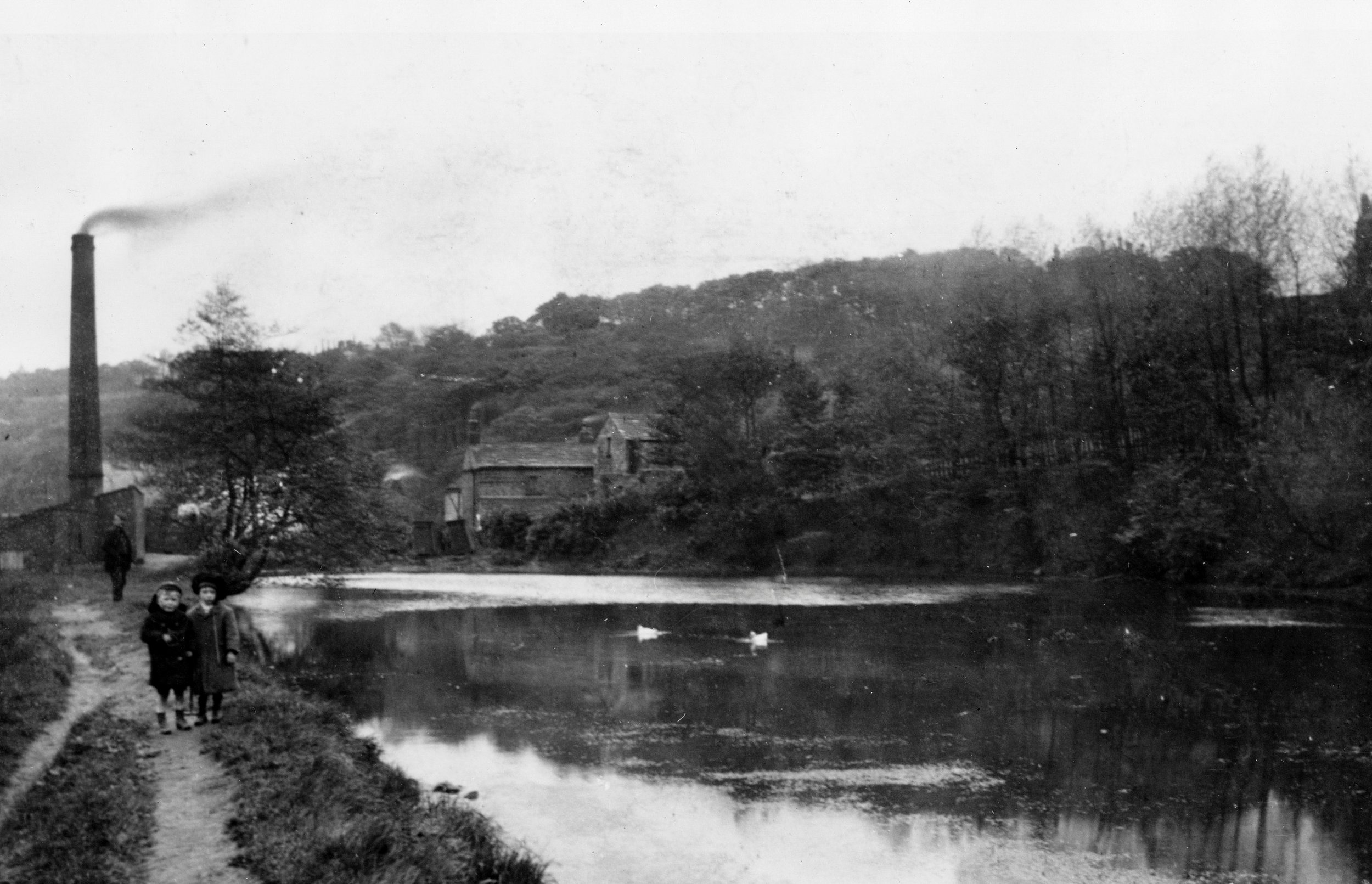 Mill Pond, Woodland Dye Works [demolished], 1910