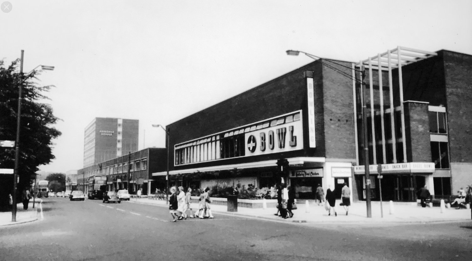 Otley Road, with Arndale Centre, 1967